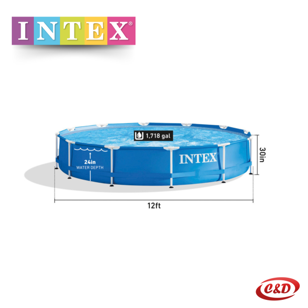 INTEX Bazen; Metalna konstrukcija; 366 x 76 cm - Slika 4