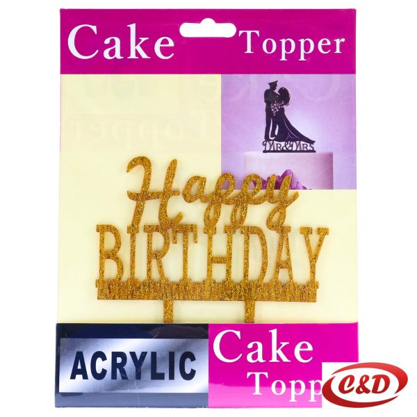 Toper za tortu Happy Birthday