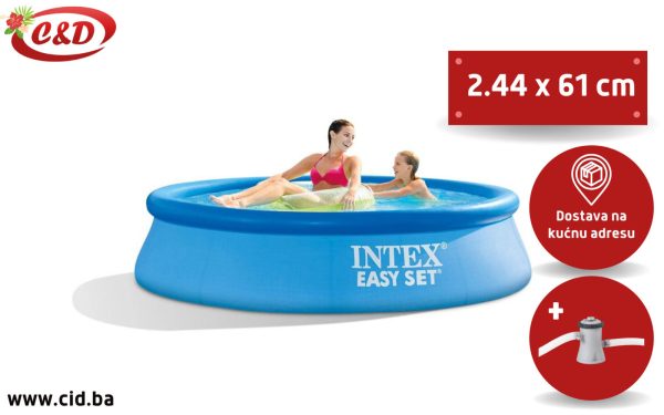 INTEX Bazen; Easy Set; 244 x 61 cm + PUMPA - Slika 8