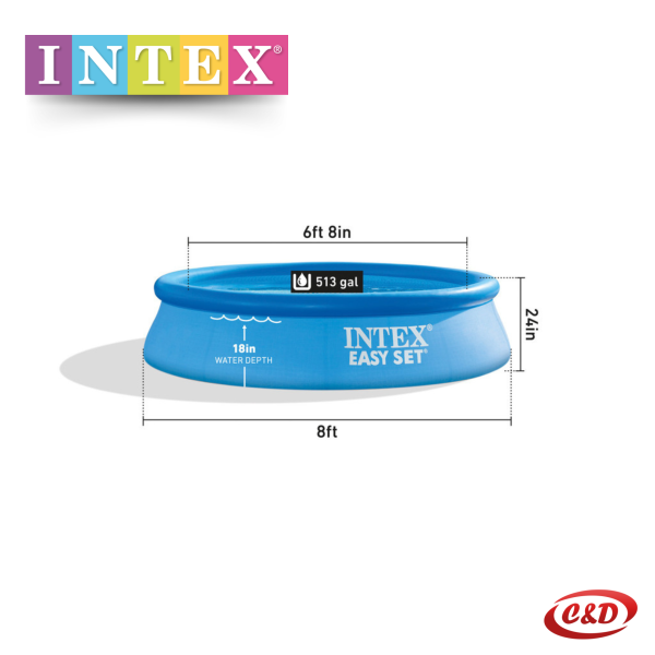 INTEX Bazen; Easy Set; 244 x 61 cm + PUMPA - Slika 2