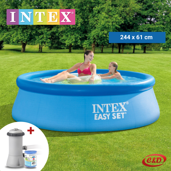 INTEX Bazen; Easy Set; 244 x 61 cm + PUMPA