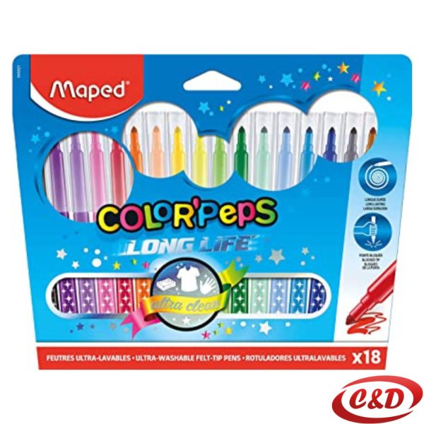 Flomasteri Maped Long Life 18/1