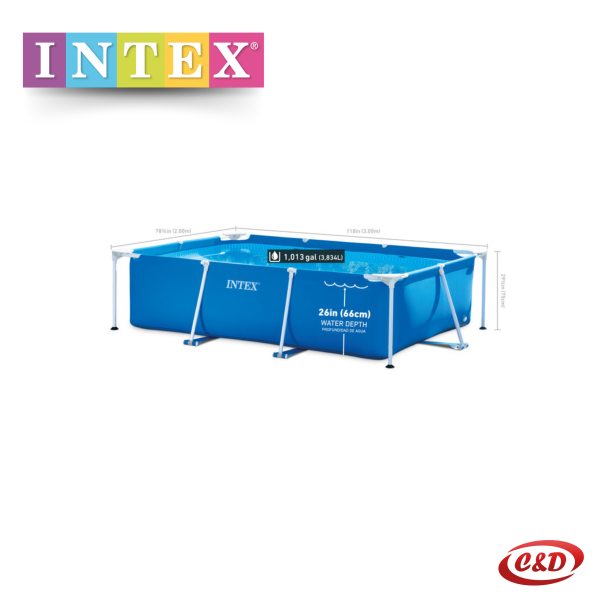 INTEX Bazen; Metalna konstrukcija; 220 x 150 x 60 cm - Slika 3