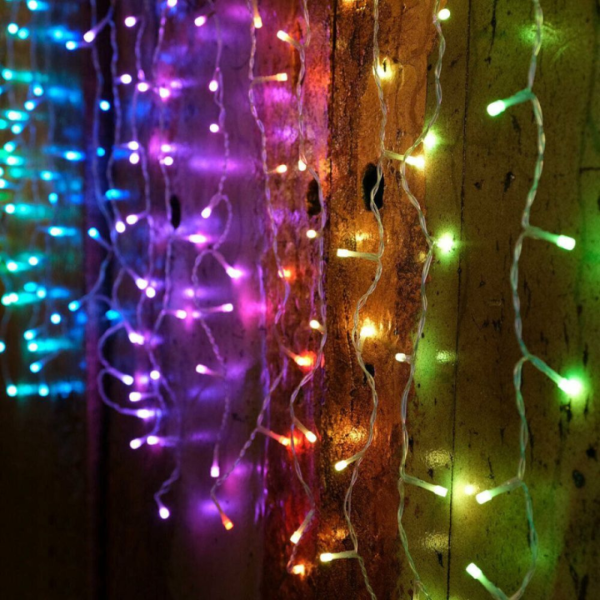Lampice LED zavjesa/ledenice RGB 3 x 2 m - Slika 2