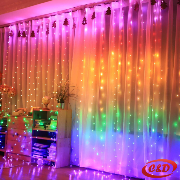 Lampice LED zavjesa/ledenice RGB 3 x 2 m - Slika 5