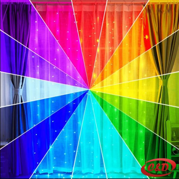 Lampice LED zavjesa/ledenice RGB 3 x 2 m - Slika 6