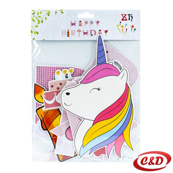 Natpis Happy Birthday Unicorn