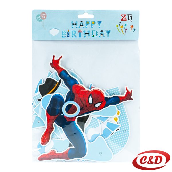 Natpis Happy Birthday Spiderman