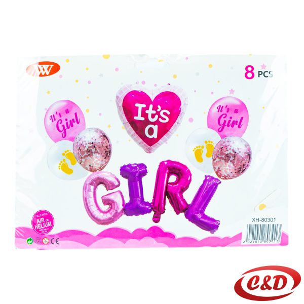 Balon set; It's a girl