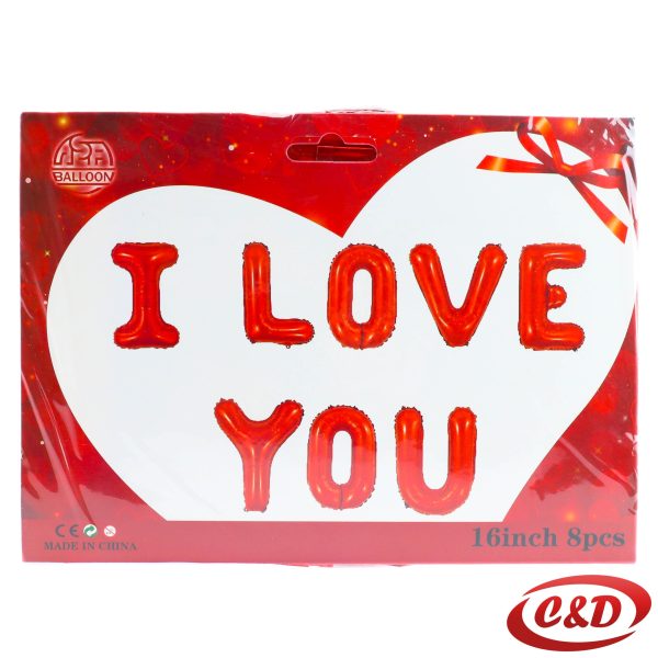 Balon set; I love you - Slika 2