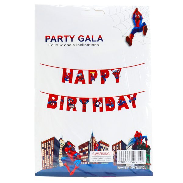 Natpis Happy Birthday Spiderman