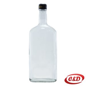 Staklena boca Ploska; 1000 ml + čep