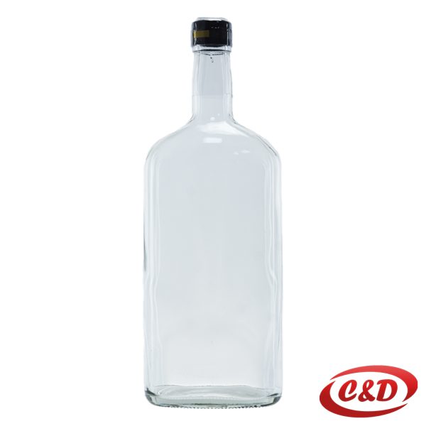 Staklena boca Ploska; 1000 ml + čep