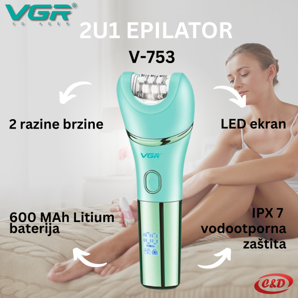 Epilator 2u1; VGR V-753 - Slika 5